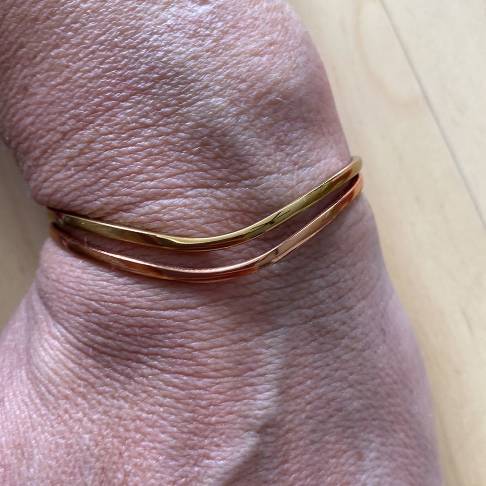 Sergio Lub Wave Cuff Bracelet Gold Copper Brass - Picture 5 of 9